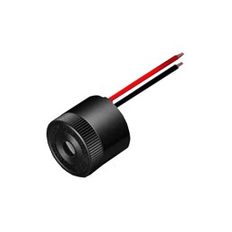 1 pcs : M-100W - Buzzers Indicator, Internally Driven Piezo 10 ~ 60mA 2.9kHz 102dB @ 6V, 61cm Panel Mount Wire Leads