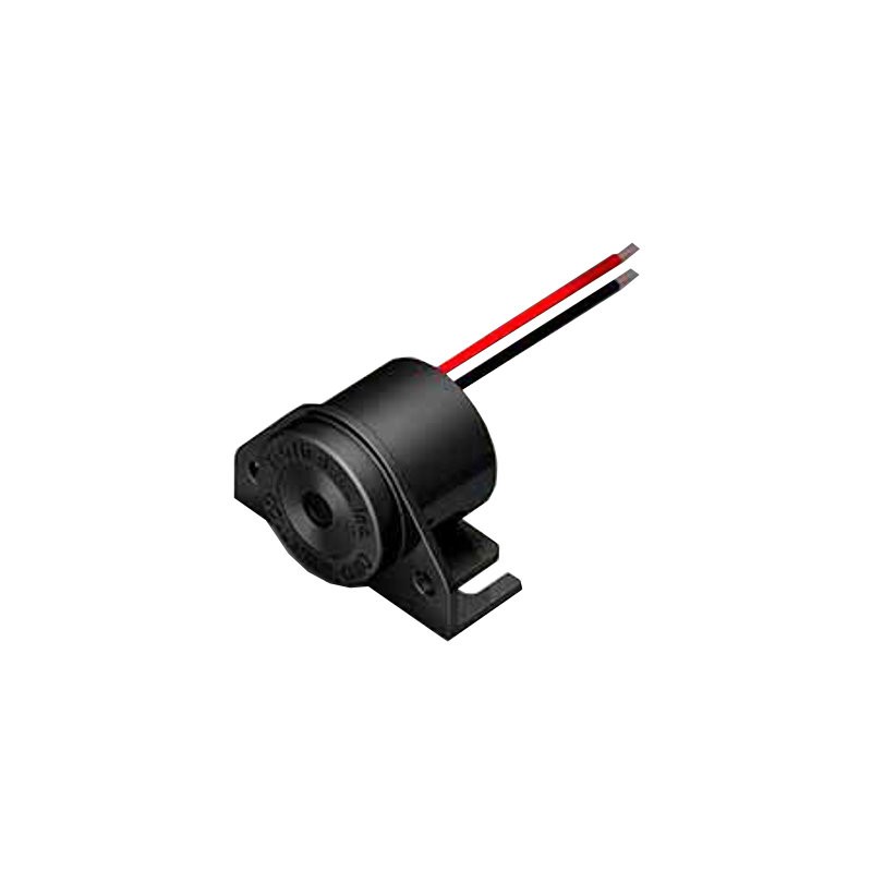 1 pcs : PM-80 - Buzzers Indicator, Internally Driven Piezo 10 ~ 50mA 2.9kHz 103dB @ 15V, 61cm Panel Mount, Flange, Right Angle W