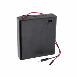 1 pcs : 830 - Battery Holder (Covered) AA 4 Cell Wire Leads with Connector