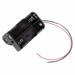 1 pcs : BC3AAGW - Battery Holder (Open) AA 3 Cell Wire Leads - 6' (152.4mm)