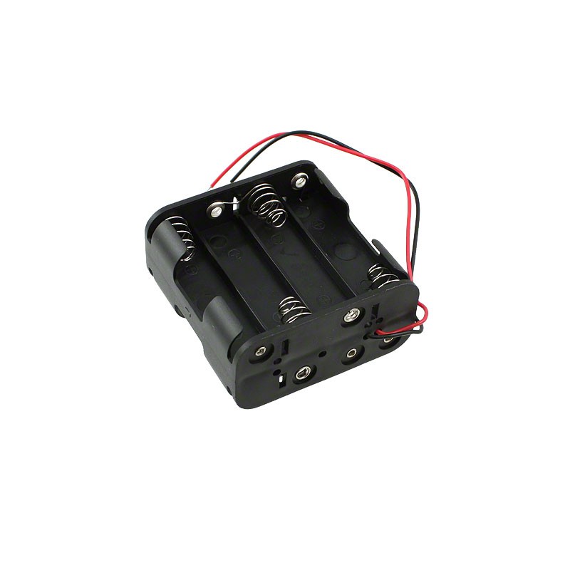 1 pcs : BH48AAW - Battery Holder (Open) AA 8 Cell Wire Leads - 6' (152.4mm)