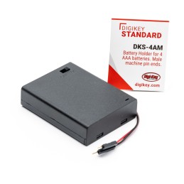1 pcs : DKS-4AM - Battery Holder (Covered) AAA 4 Cell Wire Leads with Connector