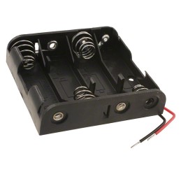 1 pcs : BH4AAW - Battery Holder (Open) AA 4 Cell Wire Leads - 6' (152.4mm)