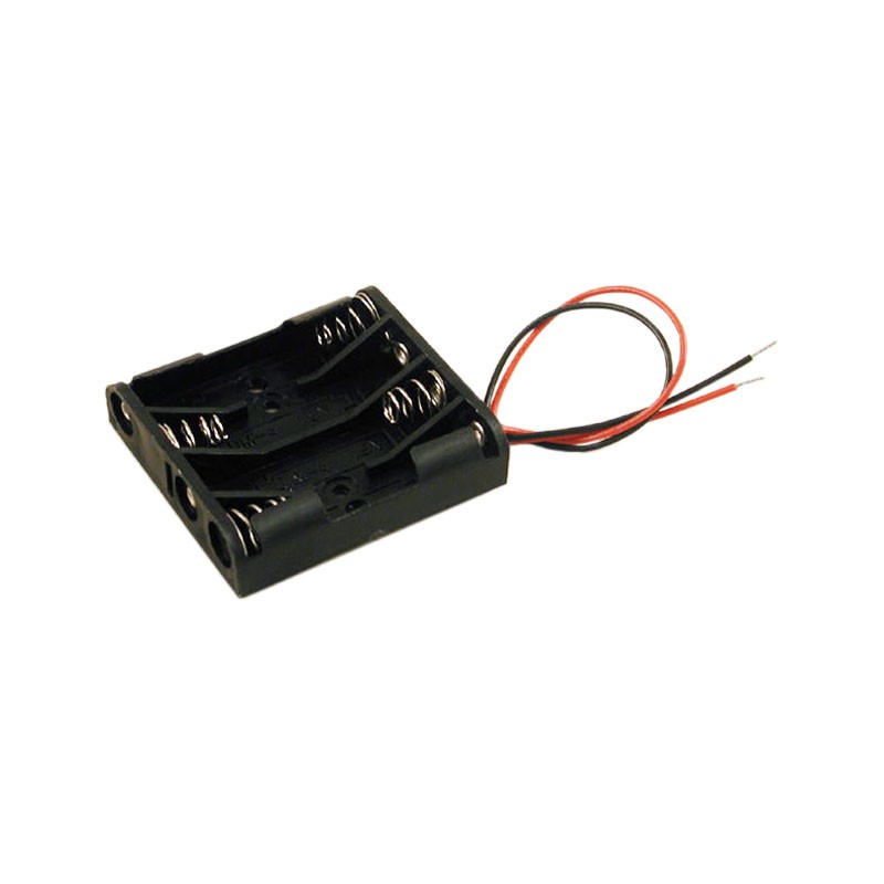 1 pcs : BH4AAAW - Battery Holder (Open) AAA 4 Cell Wire Leads
