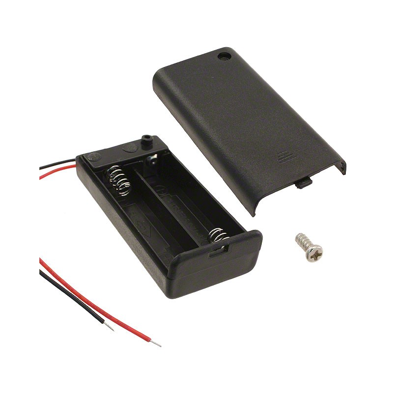 1 pcs : SBH321AS - Battery Holder (Covered) AA 2 Cell Wire Leads - 6' (152.4mm)