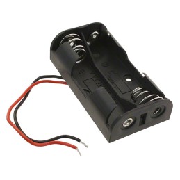 1 pcs : BH2AAW - Battery Holder (Open) AA 2 Cell Wire Leads - 6' (152.4mm)