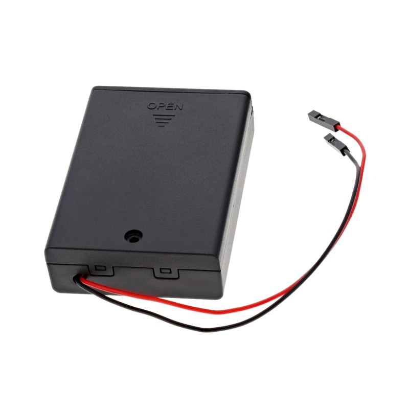 1 pcs : DKS-2AAF - Battery Contact Spring (Coil) AA 3 Cell Wire Leads