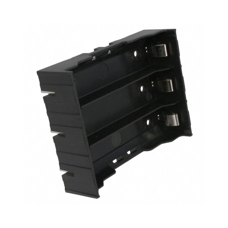 1 pcs : BK-18650-PC6 - Battery Holder (Open) 18650 3 Cell PC Pin