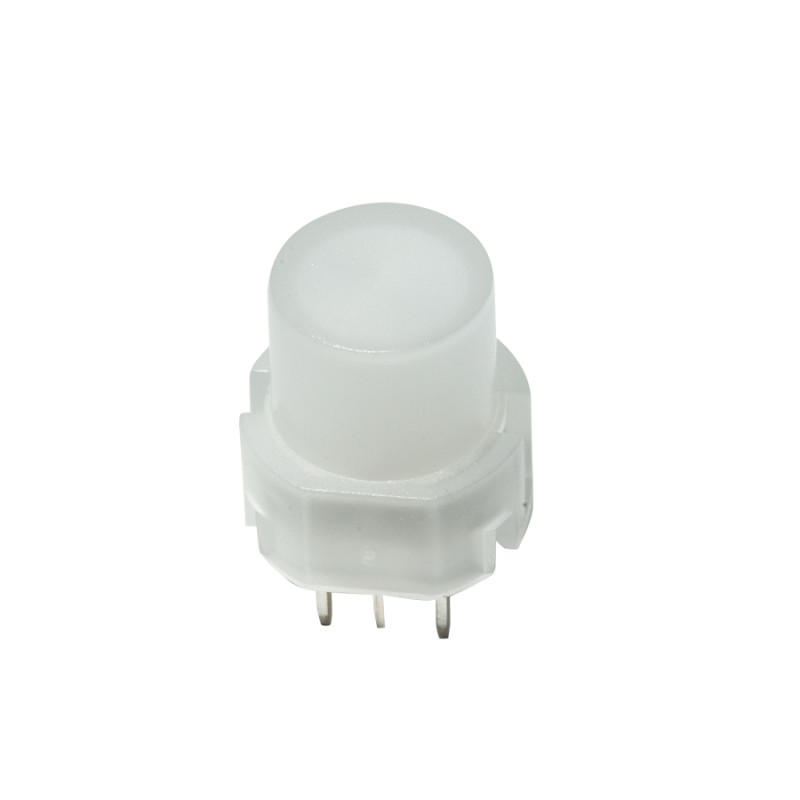 10 pcs - C & K Illuminated Push Button Switch, Momentary, Through Hole, SPST, Amber LED, 35V, IP40