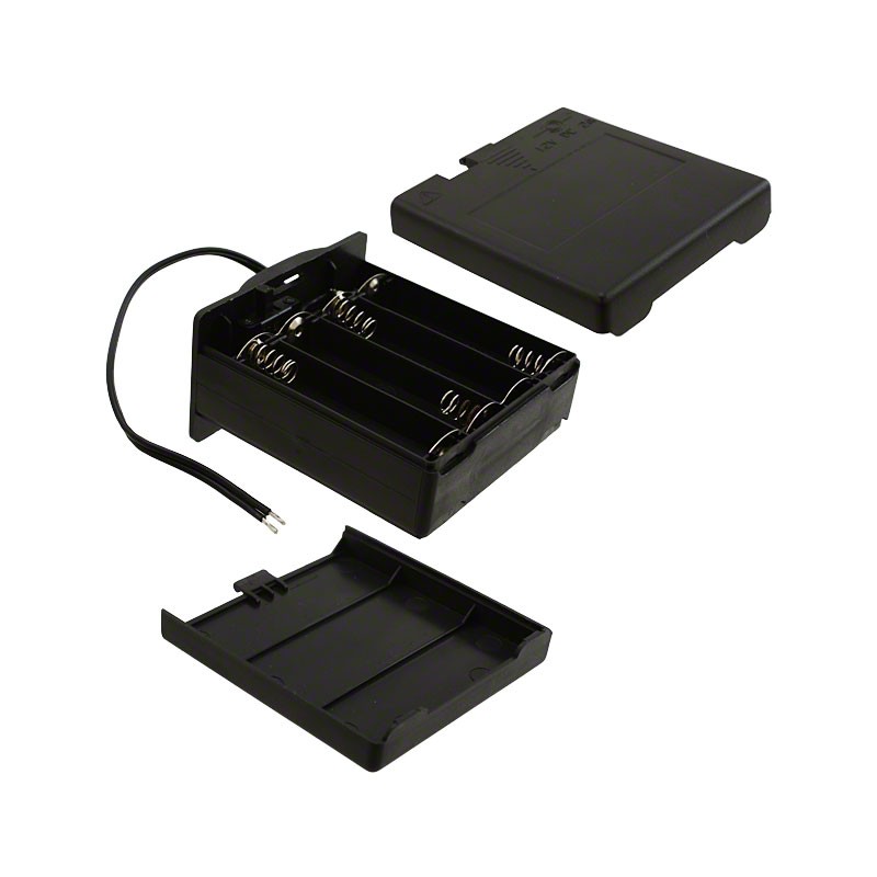 1 pcs : BK-6049 - Battery Holder (Covered) AA 8 Cell Wire Leads - 6' (152.4mm)