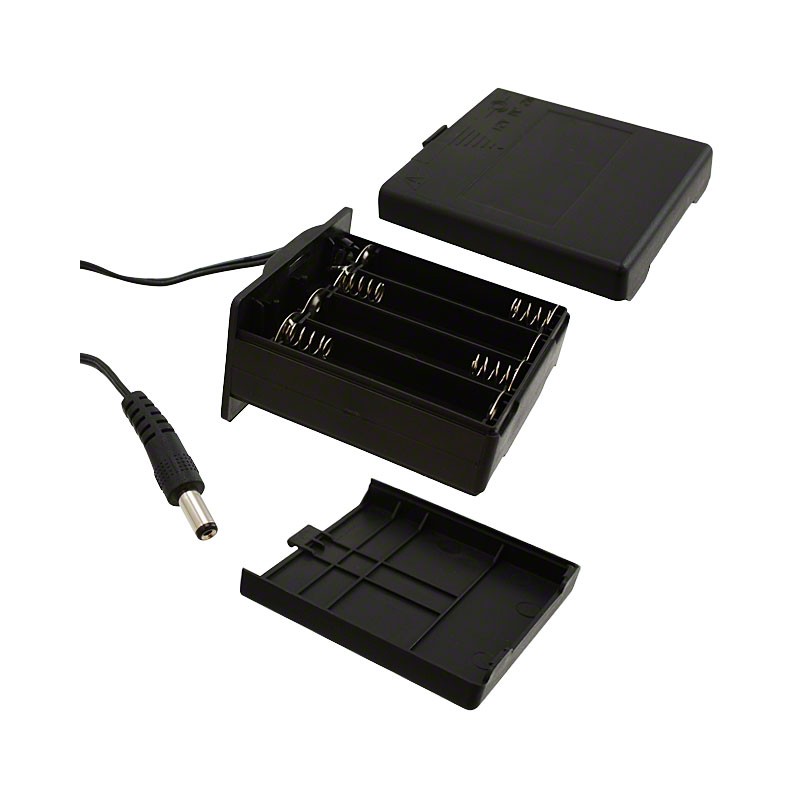 1 pcs : BK-030 - Battery Holder (Covered) AA 8 Cell Wire Leads with Connector