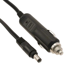 1 pcs : ZA5074-2.5 - Cable, Auto Power Plug to 2.5mm DC Plug Cigarette Lighter Assembly 12 V 5 A 12' (3.65m) Coiled Cord, ABS, F