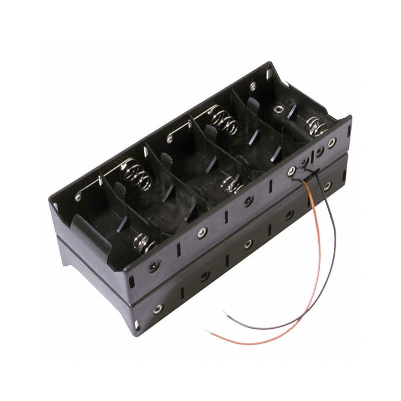 1 pcs : BH510DW - Battery Holder (Open) D 10 Cell Wire Leads - 6' (152.4mm)