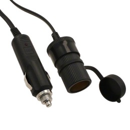 1 pcs : ZA5070 - Cable, Auto Power Plug to Auto Power Socket Cigarette Lighter Assembly 12 V 5 A 12' (3.65m) Coiled Cord, ABS, F