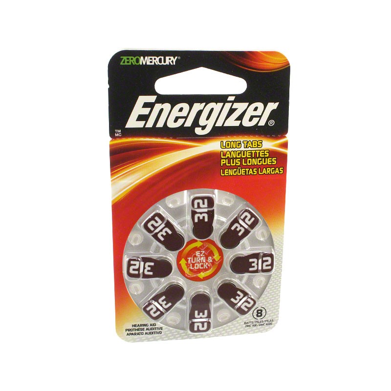 1 pcs : AZ312DP-8 - Coin, 7.9mm Zinc Air 1.4 V Battery Non-Rechargeable