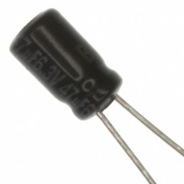 1 pcs : ECE-A0JKA470 - CAP ALUM 47UF 20% 6.3V RADIAL