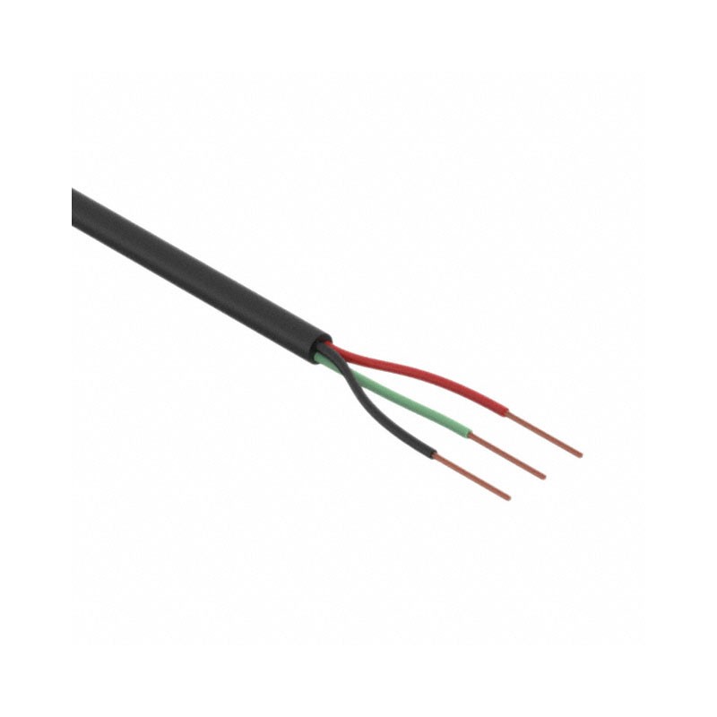 1 pcs : 30-00006 - CABLE 3COND 24AWG BLACK 1M