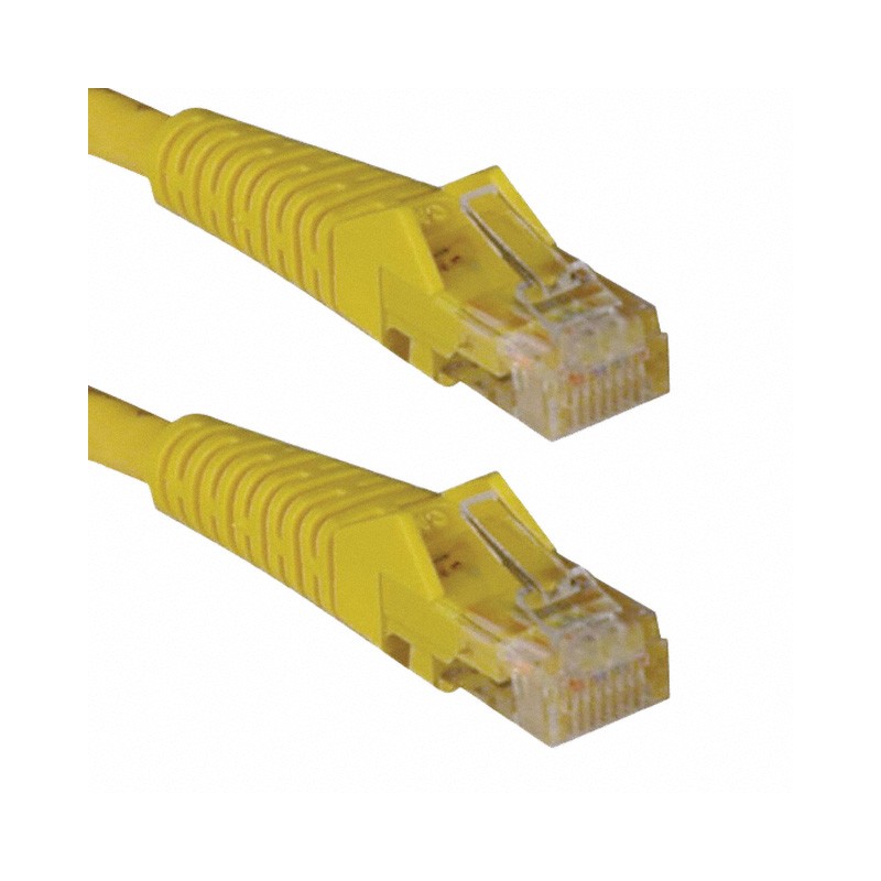 1 pcs : N001-001-YW - CABLE MOD 8P8C PLUG TO PLUG 1'