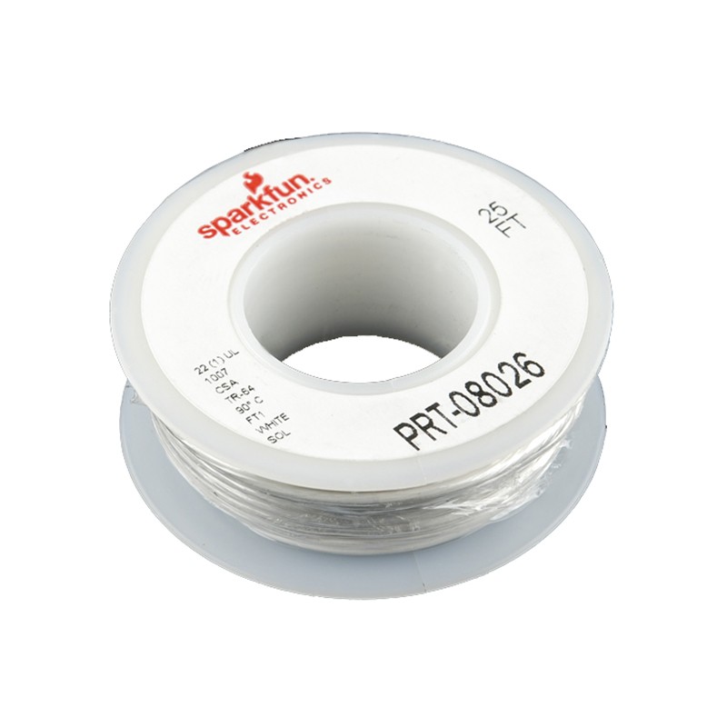 1 pcs : PRT-08026 - HOOK-UP SOLID 22AWG WHITE 25'
