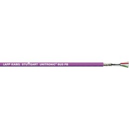 1 Reel of 100 - Lapp UNITRONIC BUS PB FC Data Cable, 2 Cores, Screened, 100m, Purple PVC Sheath