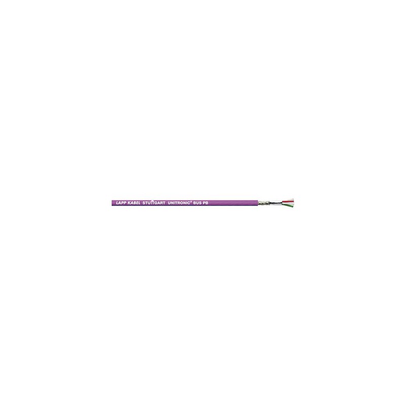 1 Reel of 100 - Lapp UNITRONIC BUS PB FC Data Cable, 2 Cores, Screened, 100m, Purple PVC Sheath