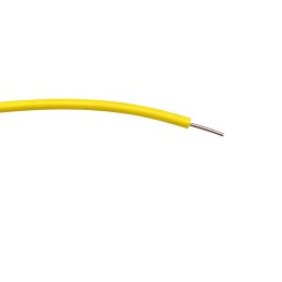 1 Reel of 100 - RS PRO Yellow 0.26 mm² Hook Up Wire, 23 AWG, 1/0.6 mm, 100m, PVC Insulation