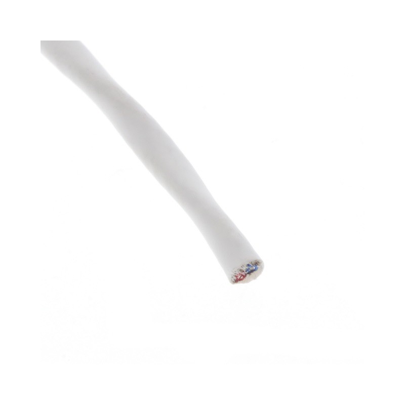 1 pcs : 44AM1121-22-0/9-9 - CABLE 2CON 22AWG WHT SHLD FEET