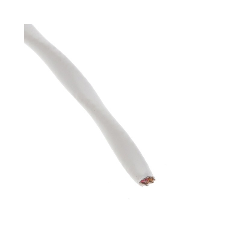 1 pcs : 44A1121-24-0/9-9-MX - CABLE 2CON 24AWG WHT SHLD FEET