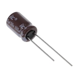 1 pcs : 107KXM050M - CAP ALUM 100UF 20% 50V RADIAL