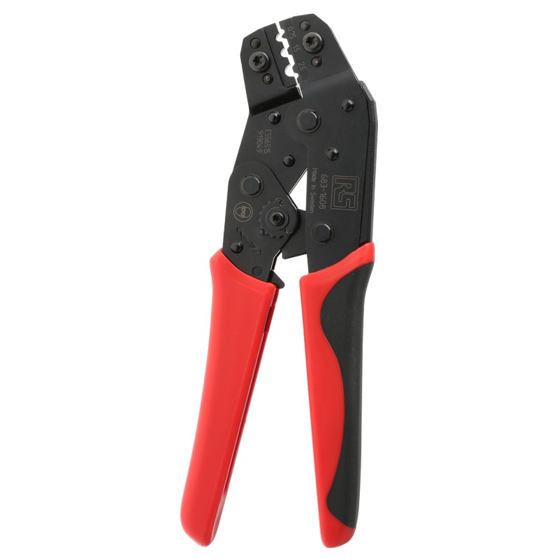 1 pcs - RS PRO Hand Ratcheting Crimp Tool for Ring Cable Lugs, 0,35 - 2,5mm² Wire