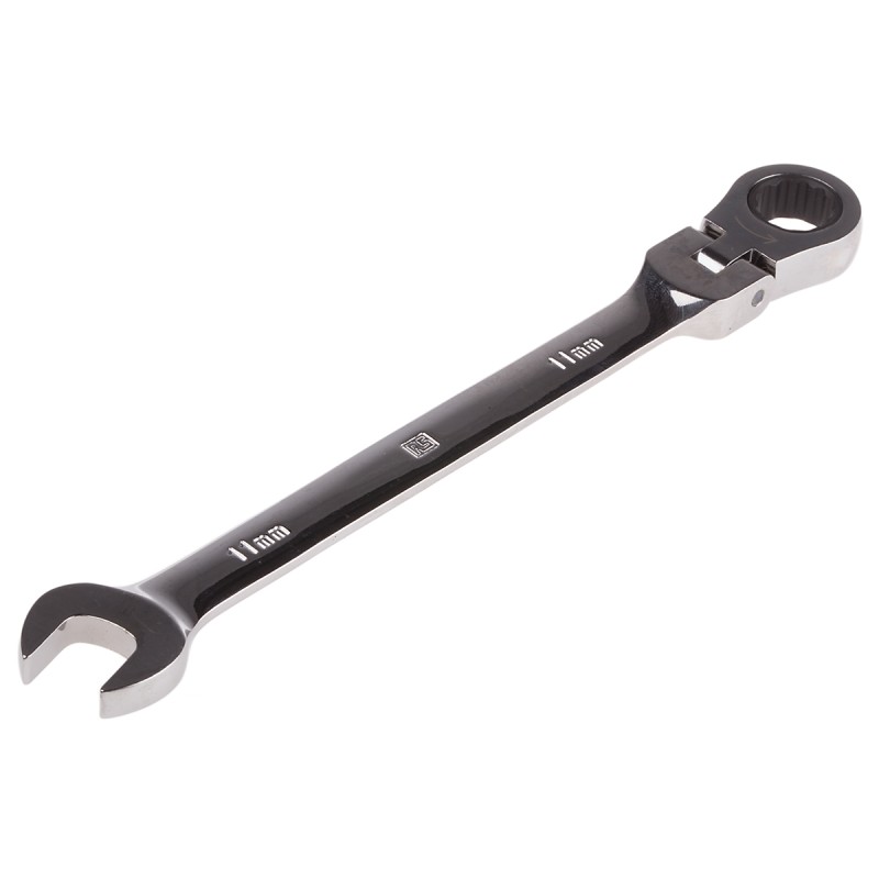 1 pcs - RS PRO Combination Ratchet Spanner, 11mm, Metric, Double Ended, 168 mm Overall