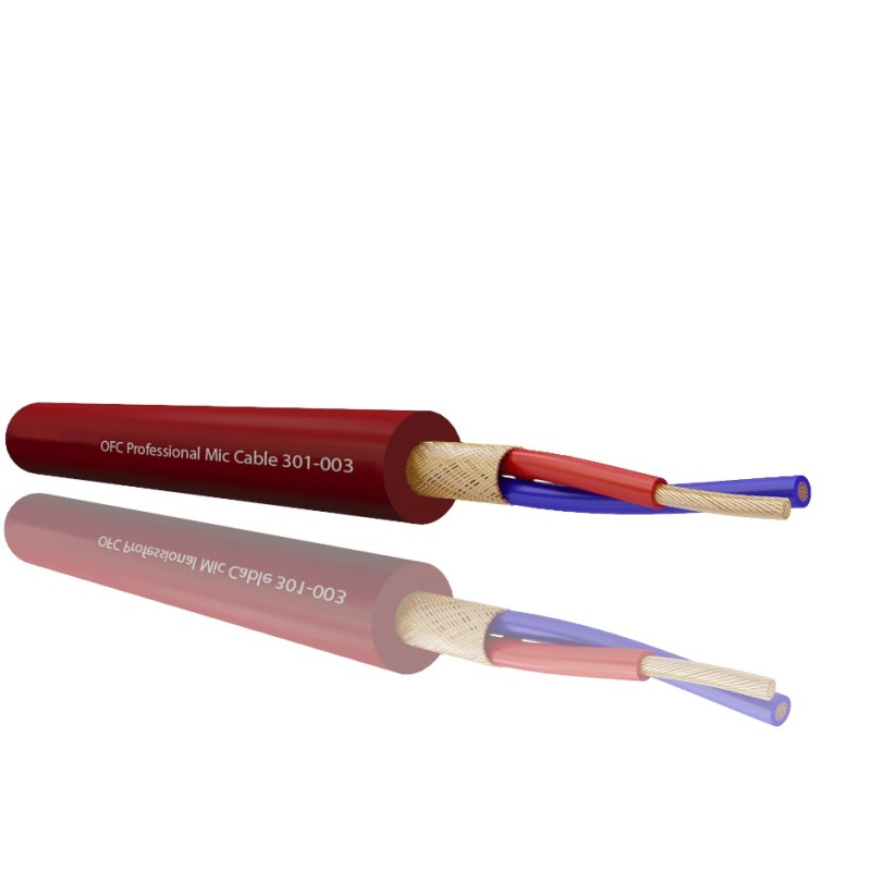 1 Reel of 100 M - RS PRO Screened 2 Core Microphone, 0.25 mm² CSA, 6.35mm od, 100m, Red