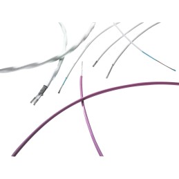 1 pcs : EF4719-000 - CABLE 2CON 24AWG WHT SHLD FEET