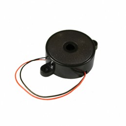 1 pcs : PT-2060WQ - Buzzers Transducer, Externally Driven Piezo 5 V 1.5mA 6kHz 90dB @ 5V, 10cm Panel Mount, Flange Wire Leads