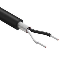 1 pcs : 30-00653 - CABLE 2COND 28AWG BLACK SHLD 1M