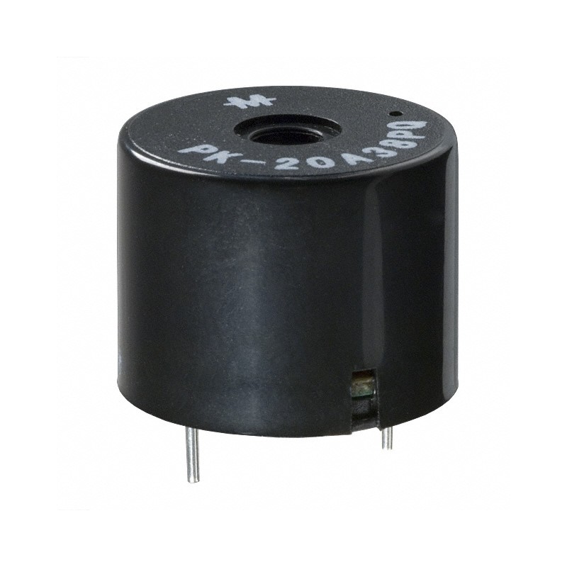 1 pcs : PK-20A38PQ - Buzzers Indicator, Internally Driven Piezo 12 V 15mA 3.8kHz 95dB @ 12V, 30cm Through Hole PC Pins