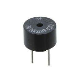 1 pcs : PB-12N32MP-05AQ - Buzzers Indicator, Internally Driven Magnetic 5 V 50mA 3.2kHz 85dB @ 5V, 10cm Through Hole PC Pins