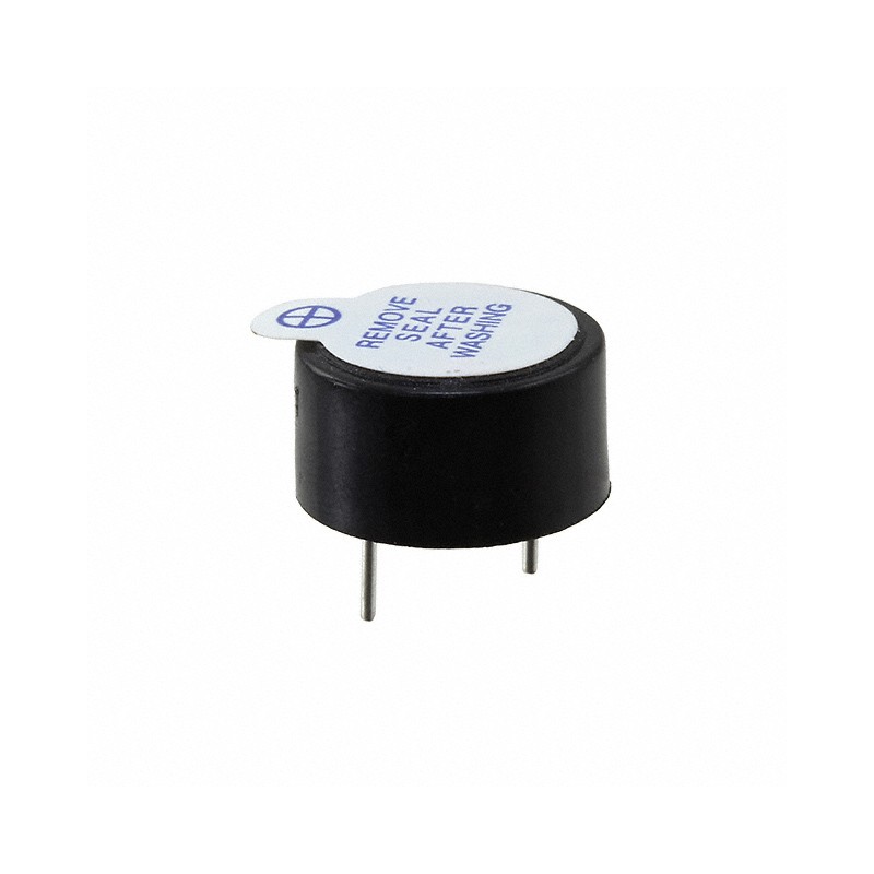 1 pcs : PK-12N40PEQ - Buzzers Indicator, Internally Driven Piezo 12 V 10mA 4.1kHz 83dB @ 12V, 10cm Through Hole PC Pins
