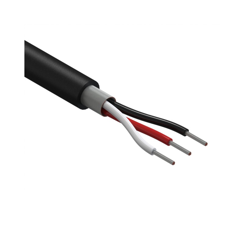 1 pcs : 30-00495 - CABLE 3COND 28AWG BLACK SHLD 1M