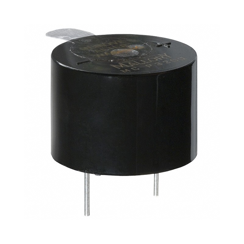 1 pcs : MCP320Q - Buzzers Indicator, Internally Driven Piezo 12 V 3 ~ 25mA 3.15kHz 55dB @ 3V, 61cm Through Hole PC Pins