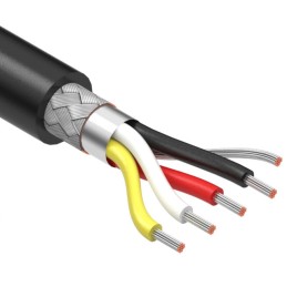 1 pcs : 30-01033 - CABLE 4COND 26AWG BLACK SHLD 1M