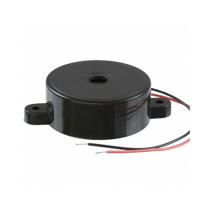 1 pcs : PS-562Q - Buzzers Indicator, Internally Driven Piezo 12 V 40mA 2.5kHz 100dB @ 12V, 100cm Panel Mount, Flange Wire Leads