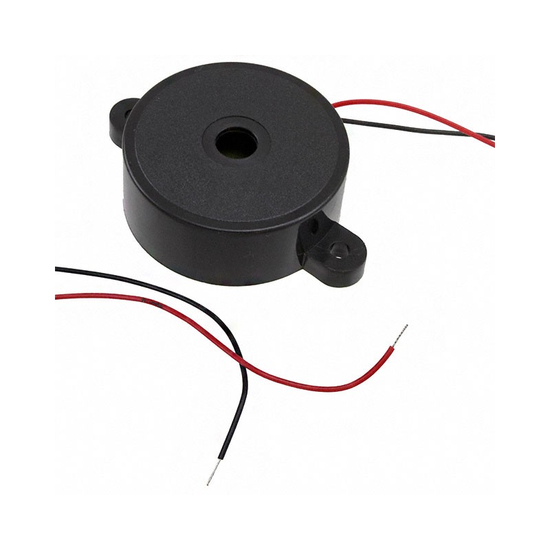 1 pcs : PK-35A29W-24VQ - Buzzers Indicator, Internally Driven Piezo 24 V 50mA 2.9kHz 95dB @ 24V, 30cm Panel Mount, Flange Wire L