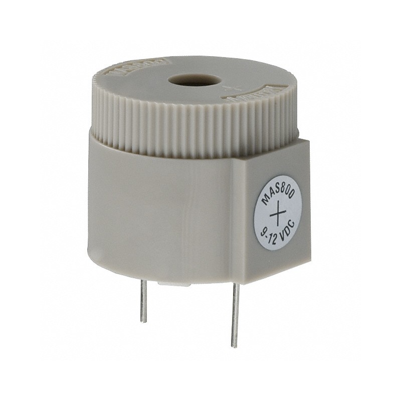 1 pcs : MAS800Q - Buzzers Indicator, Internally Driven Piezo 12 V 50mA 2.7kHz 103dB @ 12V, 10cm Through Hole PC Pins