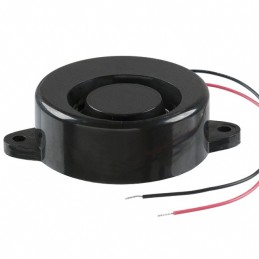 1 pcs : PS-580Q - Buzzers Indicator, Internally Driven Piezo 12 V 150mA 2.8kHz 100dB @ 12V, 100cm Panel Mount, Flange Wire Leads