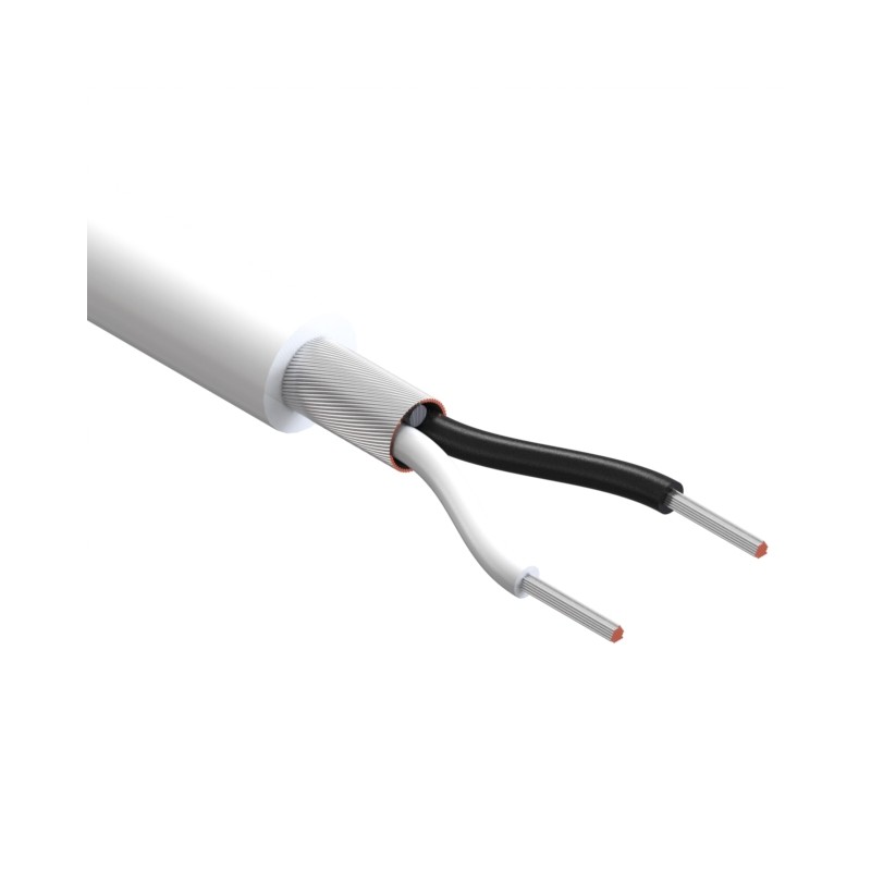 1 pcs : 30-00657 - CABLE 2COND 26AWG WHITE SHLD 1M