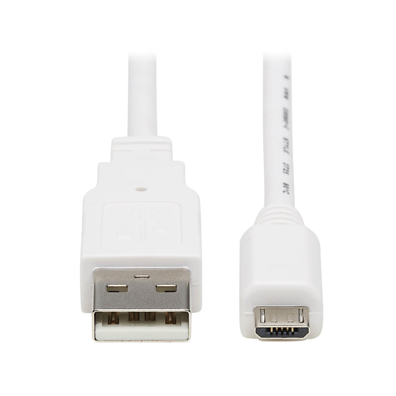 1 pcs : U050AB-003-WH - CBL USB2.0 A PLUG-MCR B PLUG 3'