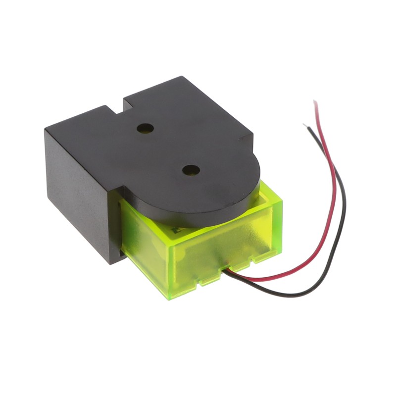 1 pcs : PS-733WDY-SQ - Buzzers Indicator, Internally Driven Piezo 12 V 200mA 2.5kHz ~ 4.5kHz 85dB @ 12V, 300cm Surface Mount Wir