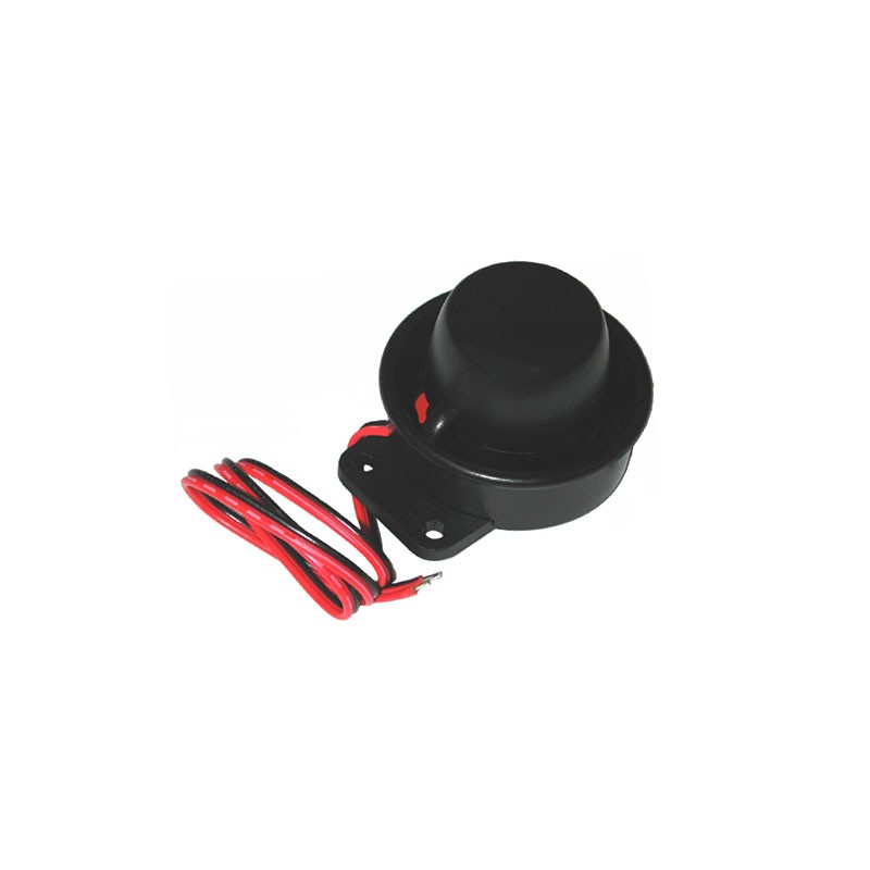 1 pcs : PS-983Q - Buzzers Indicator, Internally Driven Piezo 12 V 150mA 1.5kHz 105dB @ 12V, 100cm Panel Mount, Flange Wire Leads