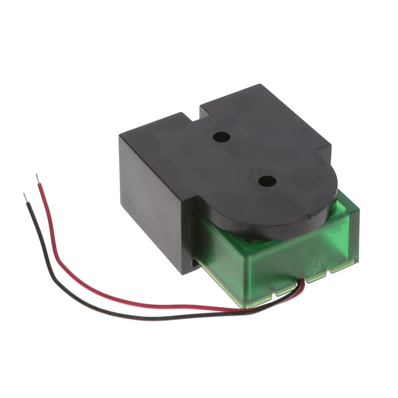 1 pcs : PS-733WDG-SQ - Buzzers Indicator, Internally Driven Piezo 12 V 200mA 2.5kHz ~ 4.5kHz 85dB @ 12V, 300cm Surface Mount Wir